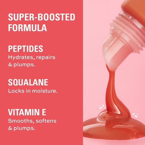 Revolution Juicy Peptide Lip Balm - Hydrating Tint with Peptides, Squalane & Vitamin E | Clear Ice, 0.27 fl oz