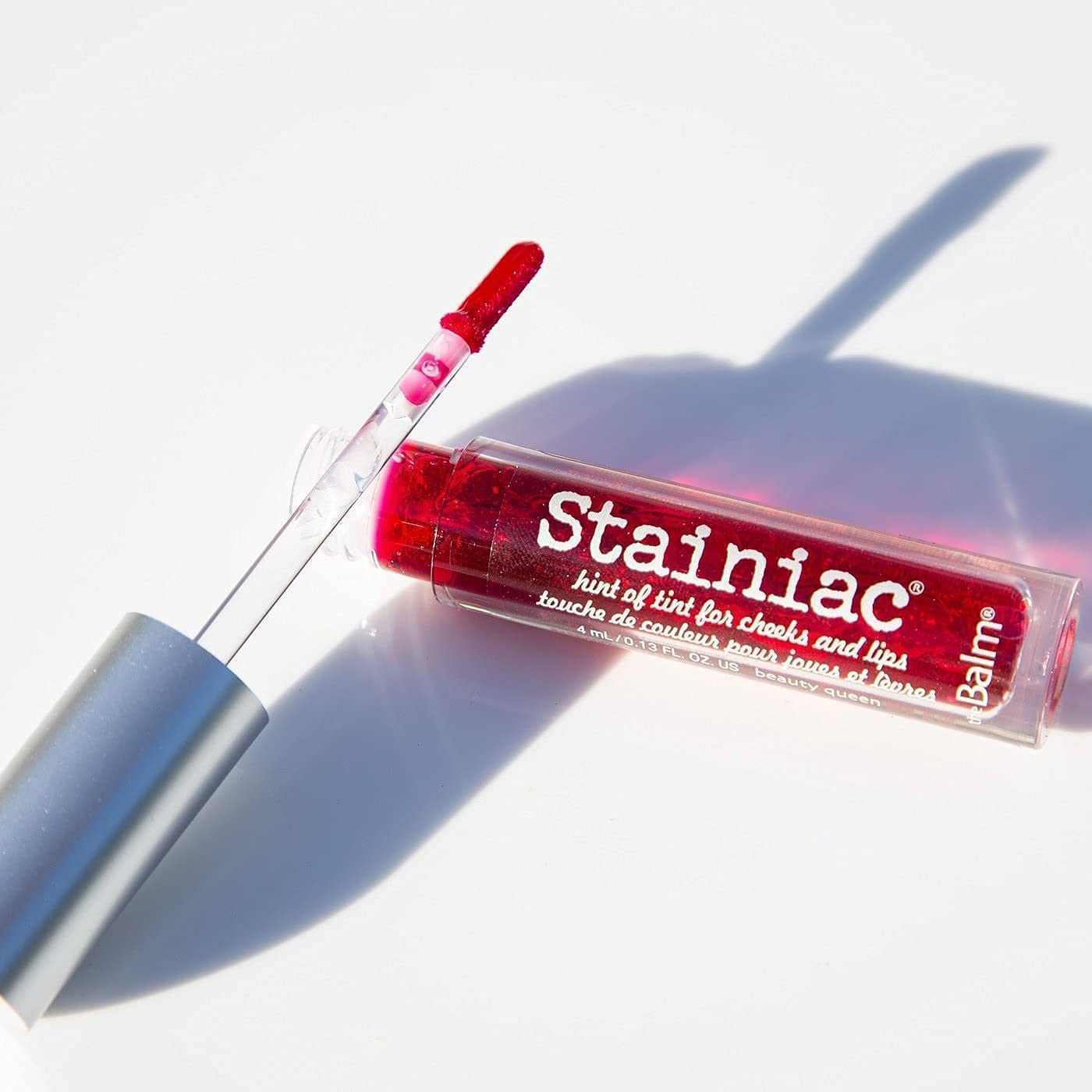 theBalm Stainiac Lip & Cheek Stain - Aloe-Infused, Buildable Pigment, 0.3 Fl Oz | Multi-Use Makeup