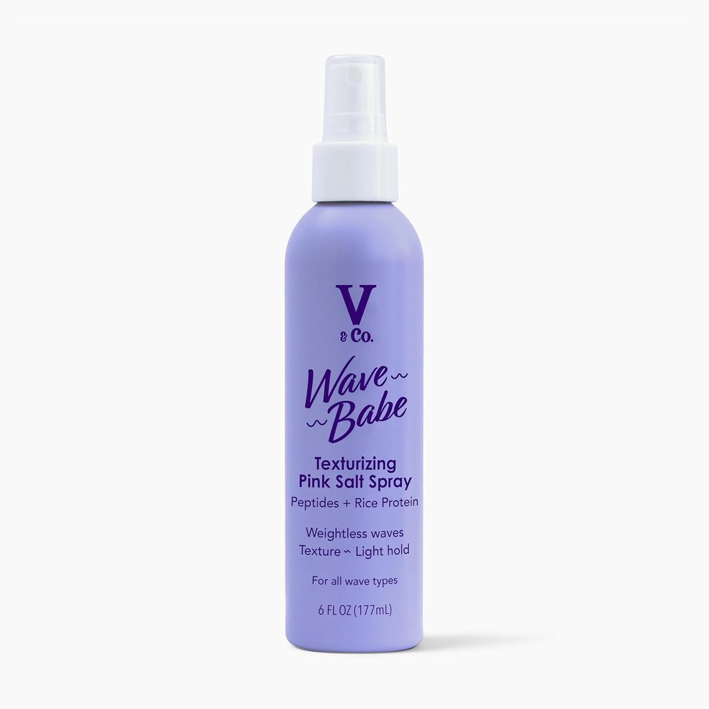 V&Co. Beauty Wave Babe Texturizing Spray - Beach Wave Mist with Himalayan Pink Salt & Peptides | 6 oz (2 Pack)