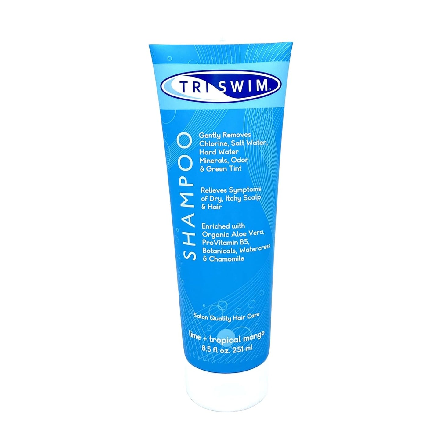 TRISWIM Chlorine Removal Shampoo - Hydrates & Restores Hair | 8.5oz | Lime & Tropical Mango Scent