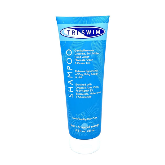 TRISWIM Chlorine Removal Shampoo - Hydrates & Restores Hair | 8.5oz | Lime & Tropical Mango Scent