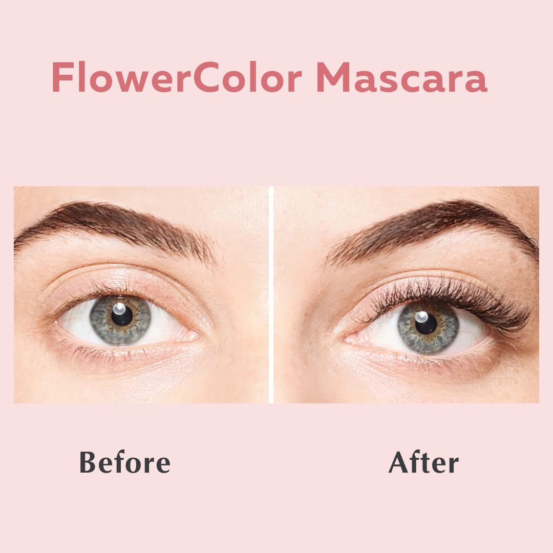 Ecco Bella Natural Vegan Mascara - Pure Formula for Soft, Natural Lashes | Ideal for Sensitive Eyes | Brown, 0.38 oz.