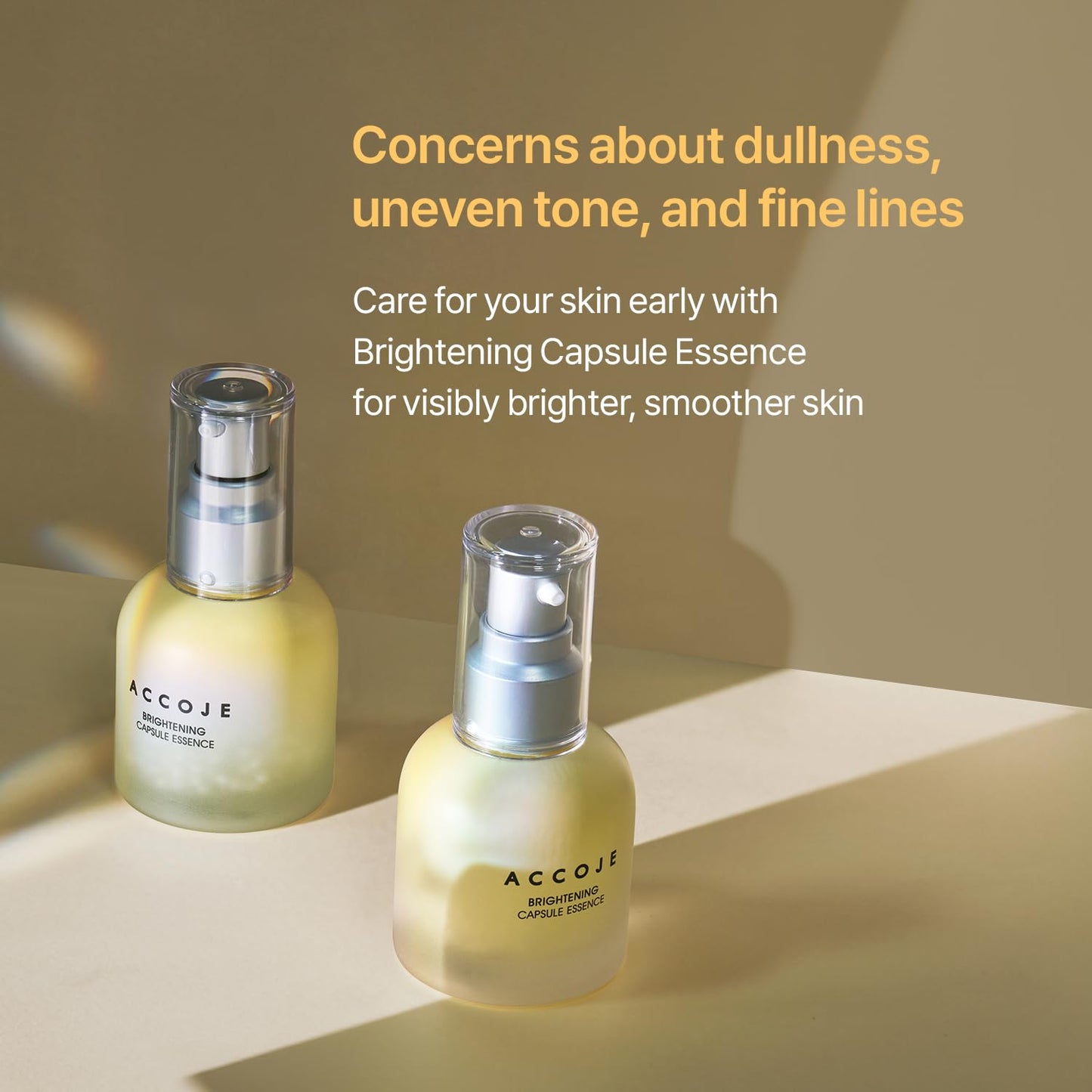 ACCOJE Brightening Capsule Essence Facial Serum - Niacinamide Hydrating Glow for Dull Skin