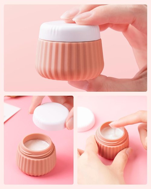 Mrsdry Travel Toiletry Containers - TSA Approved Leak-Proof Silicone Jars | 4-Pack Portable Size