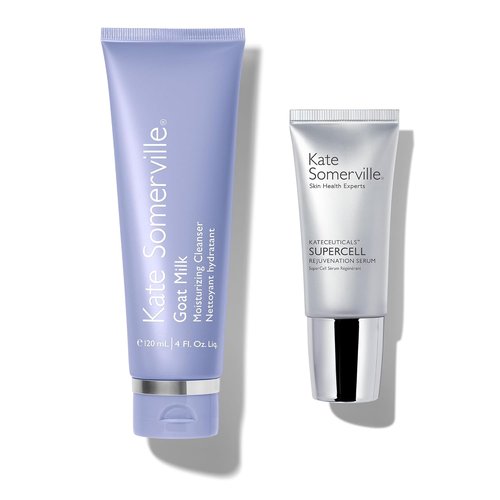 Kate Somerville Goat Milk Moisturizing Cleanser & SuperCell Peptide Serum Duo - 4oz & 1oz