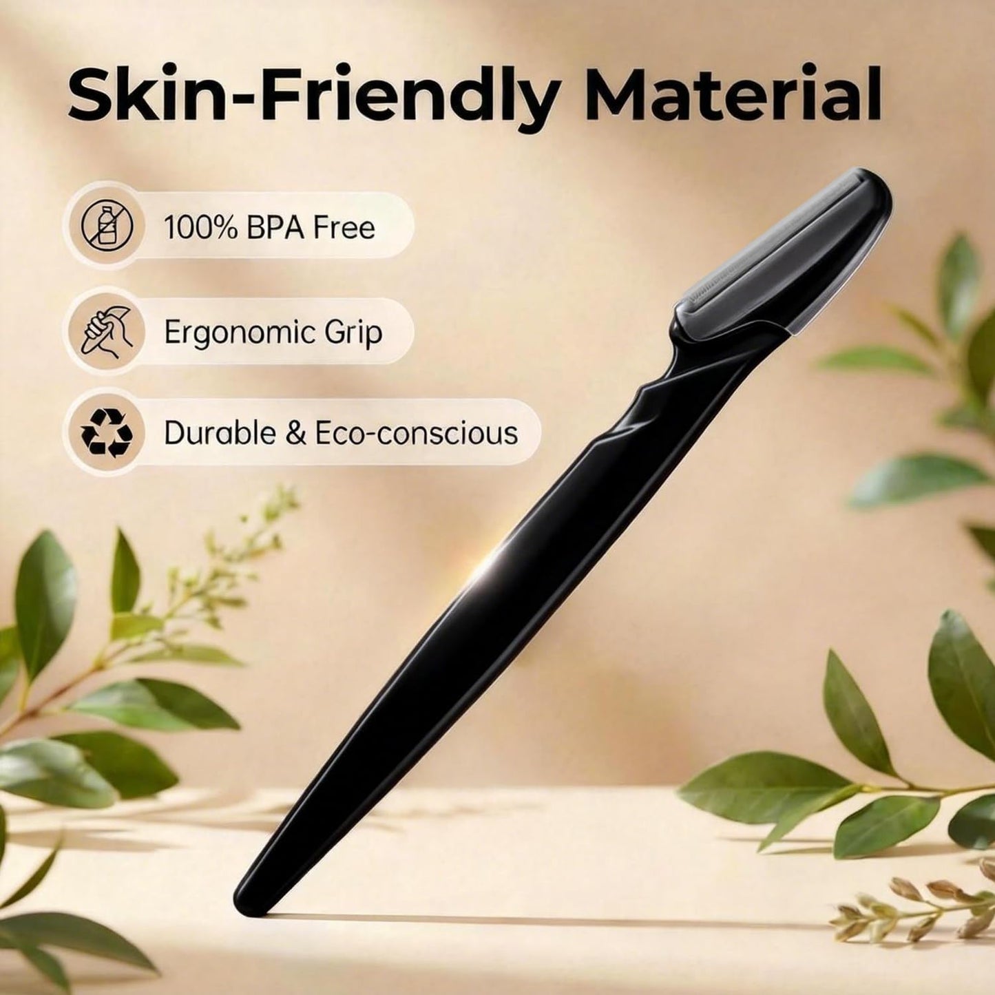Skiennix Dermaplane Razor for Women - Exfoliating Facial Tool for Smoother Skin | Black, 6 Pcs