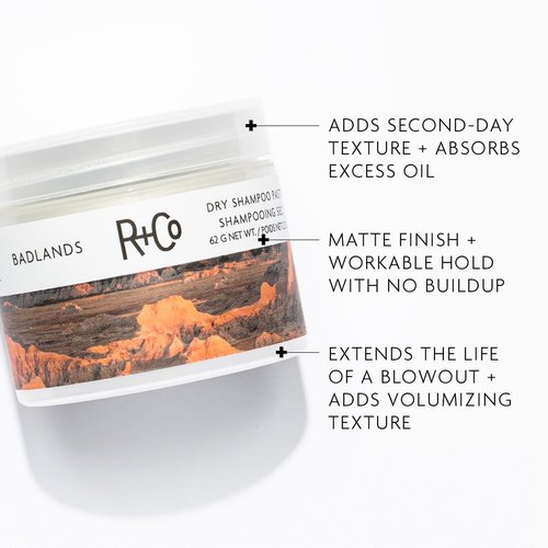 R+Co Badlands Dry Shampoo Paste - Texture & Oil Absorption | Matte Finish for Effortless Styling