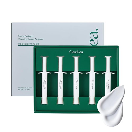 Mucin Collagen Voluming Ampoule Moisturizer - Deep Hydrating Face Cream for Radiant Skin | 0.14 Fl Oz x 5ea