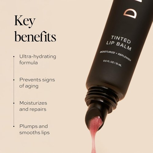 DIME Beauty Tinted Lip Balm - Hydrating Vegan & Cruelty-Free Lip Care in Desert Rose, 0.5 oz / 15 ml