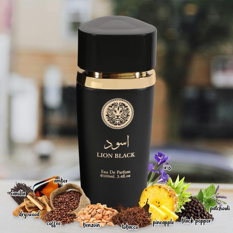 VENEZIO PROFUMO Arabic Inspired Perfume Set, 6 Bottles Collection, Oud Amber, Oud Amber Bleu, Klamath, Lion Black, Klamath, 6PM Mist, 3.4 fl oz Each