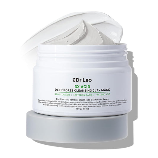 Skiennix 3X Acid Clay Mask - Deep Cleansing Facial Skincare for Pore Minimizing & Detox | 3.53 oz