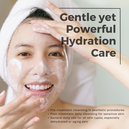 Advanced PDRN Hydrating Cleanser by [Brand Name] - Gentle Foaming Face Wash with Rose Extract for Deep Cleansing & Hydration | 5.07 fl. oz