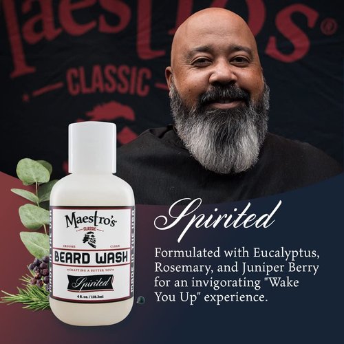 Maestro's Classic Beard Wash - Anti-Itch, Deep Cleaning Hydrating Cleanser for All Beard Types | 4 Ounce