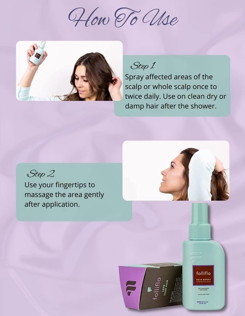 Folliflo Hair Boost Leave-In Conditioner Spray - Thicker-Looking Hair & Scalp Care | Lightweight Daily Formula, 90-Day Supply