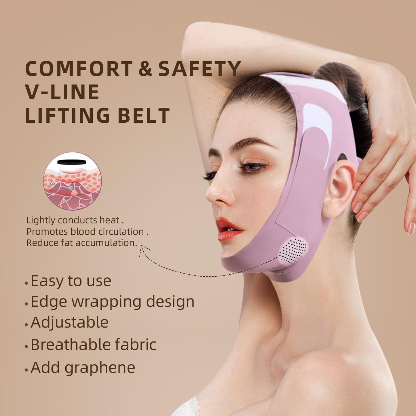 V-Line Lifting Chin Strap for Sleeping & Yoga, V-Line Mask, Chinstrap for Sleeping, Reusable Face Strap, Jaw Strap，Jawline Shaper，Chin Up Patch, V-Shaped Belt, Shaped Face Mask for Sagging