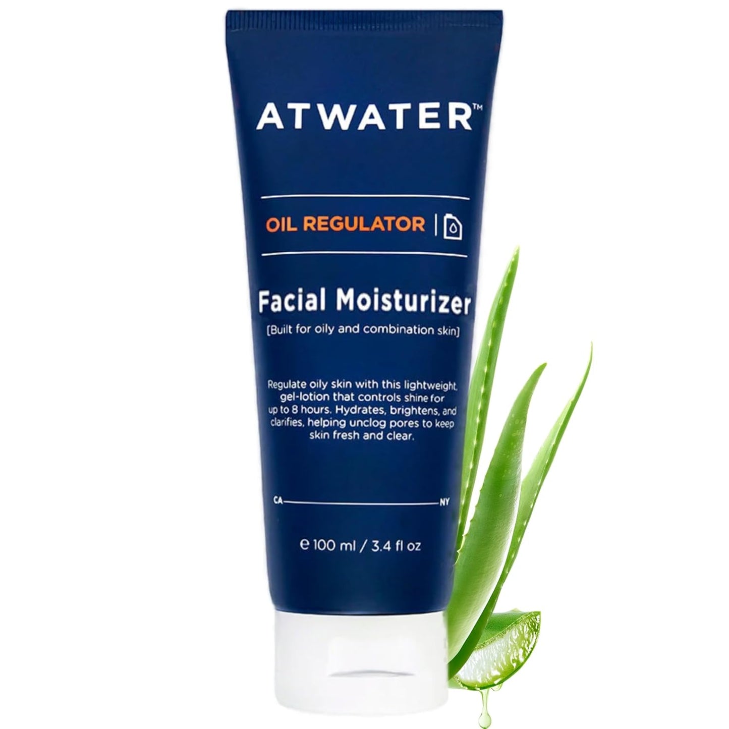 ATWATER Men's Face Moisturizer - Oil Control Complex with Salicylic Acid & Niacinamide, 3.4 oz