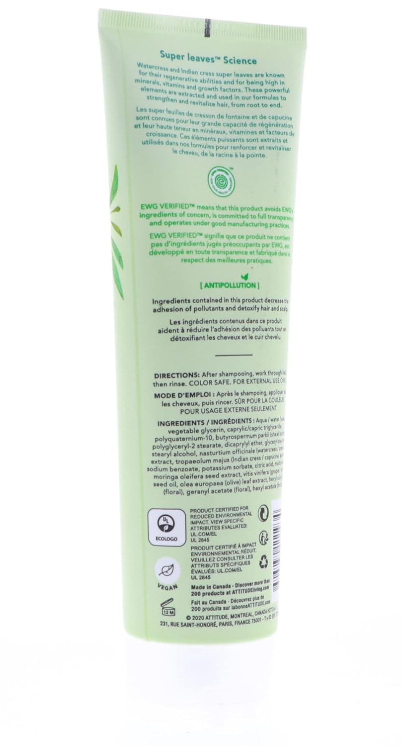 Attitude Natural Conditioner - Nourishing & Strengthening with Grape Seed Oil | 8 oz (240 ml)