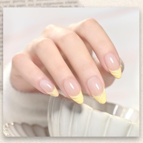 GAOY Pastel Gel Nail Polish, 16ml Soak Off Gel Polish, UV Light Cure for Nail Art DIY Manicure at Home, 1162 Lemon Pie