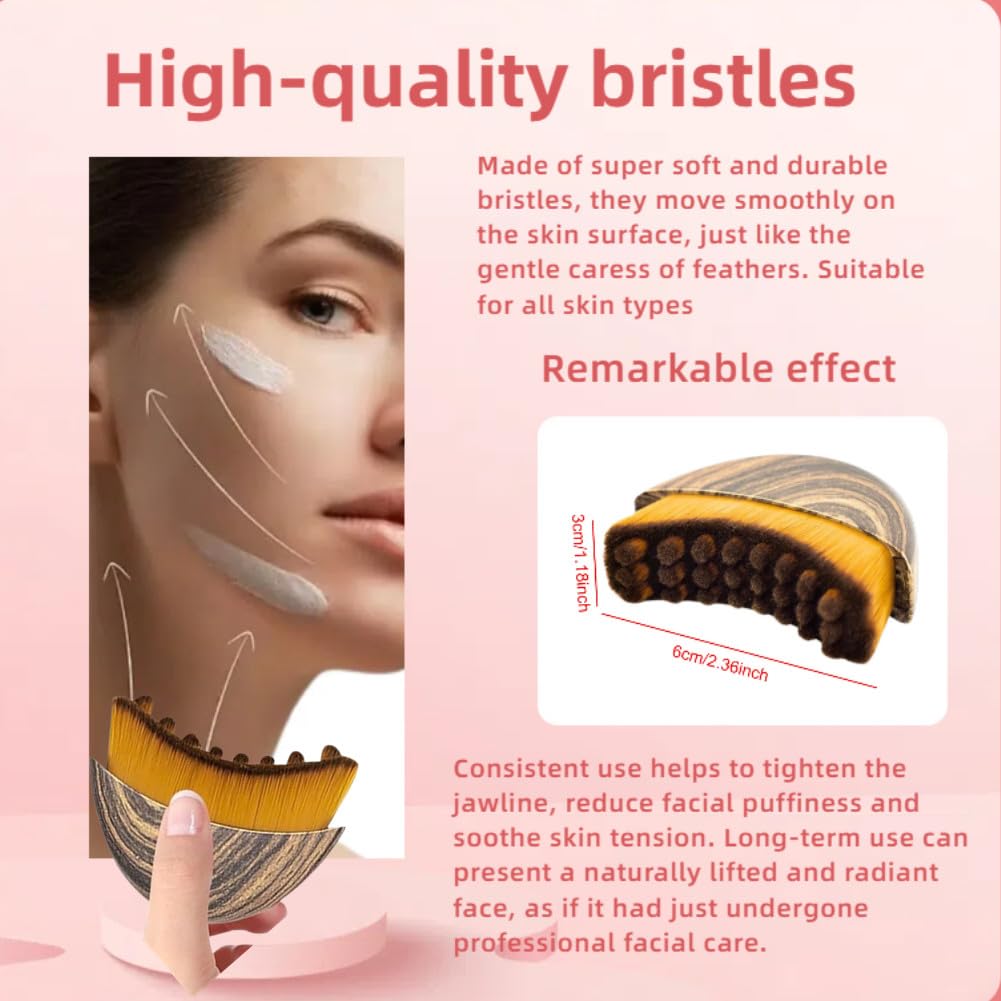 Skiennix Lymphatic Contour Face Brush Set - Sculpting & Anti-Puffiness for Glowing Skin | 2 Pcs