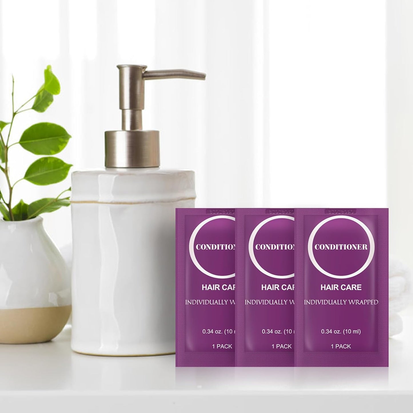 Skiennix Travel Size Conditioner - Mini Hair Conditioner 0.34 fl oz | Perfect for Hotels & Charities (100 Pack)