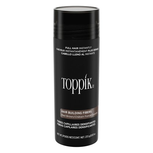 Toppik Hair Building Fibers, Medium Brown, 27.5g Fill In Fine or Thinning Hair, Instantly Thicker, Fuller Looking, 9 Shades for Men & Women, Keratin Protein Formula