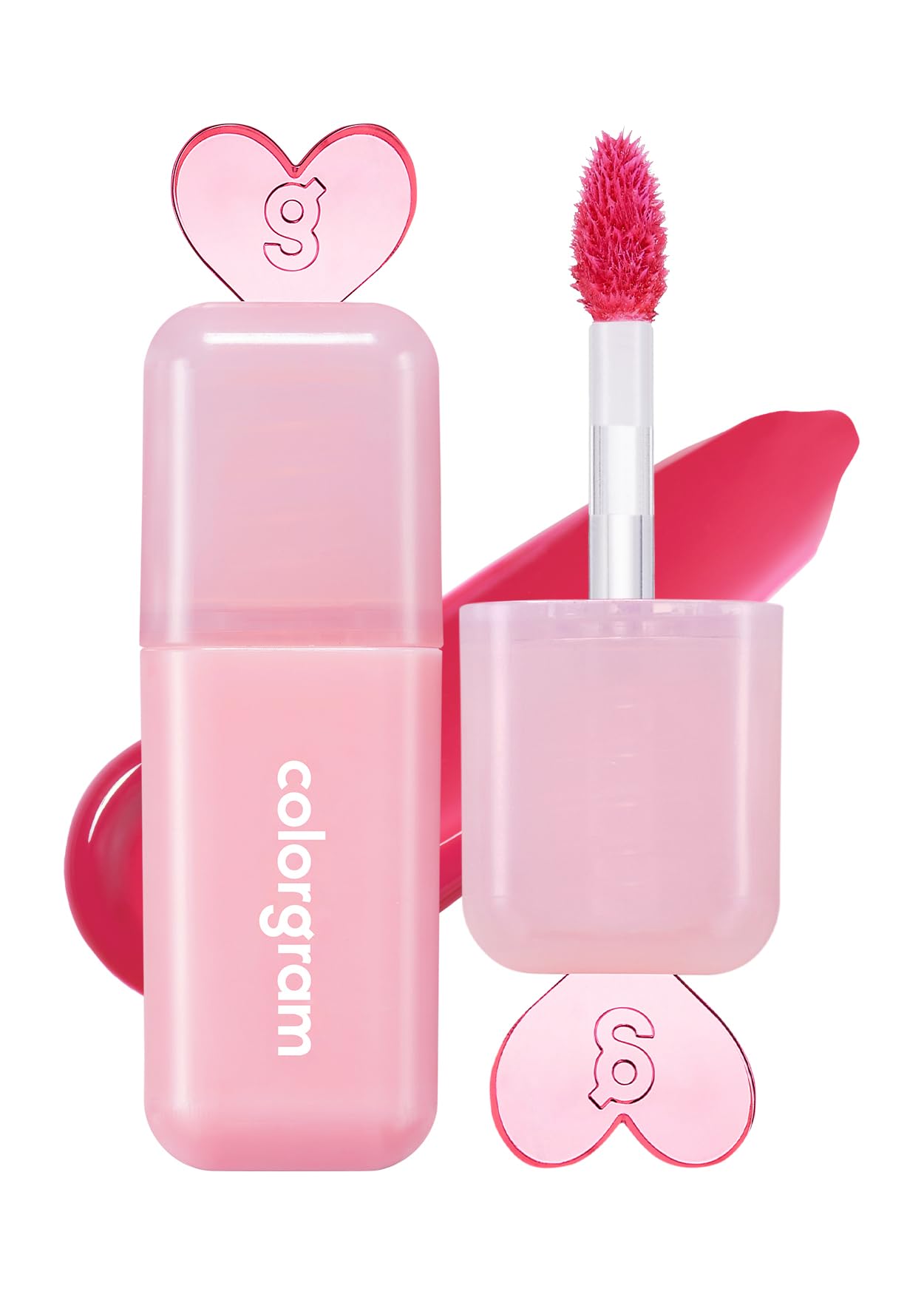 COLORGRAM Juicy Drop Tint 08 Berry Pink | Juicy Lip Gloss, Glowing Lip Stain with Fruity Colors, Buildable & Blendable, Highly Pigmented