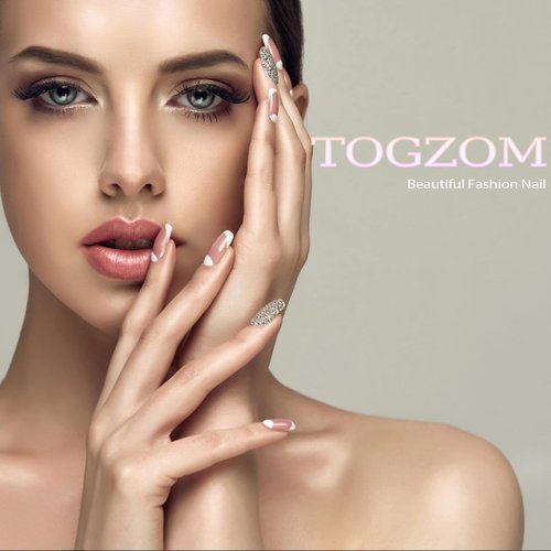 Almond Press on Nails Medium Fake Nails Nude False Nails with Designs Gold Glitter Line Glue on Nail Marble Full Cover Acrylic Nails Brown Matte Stick on Nail for Women 24 Pcs