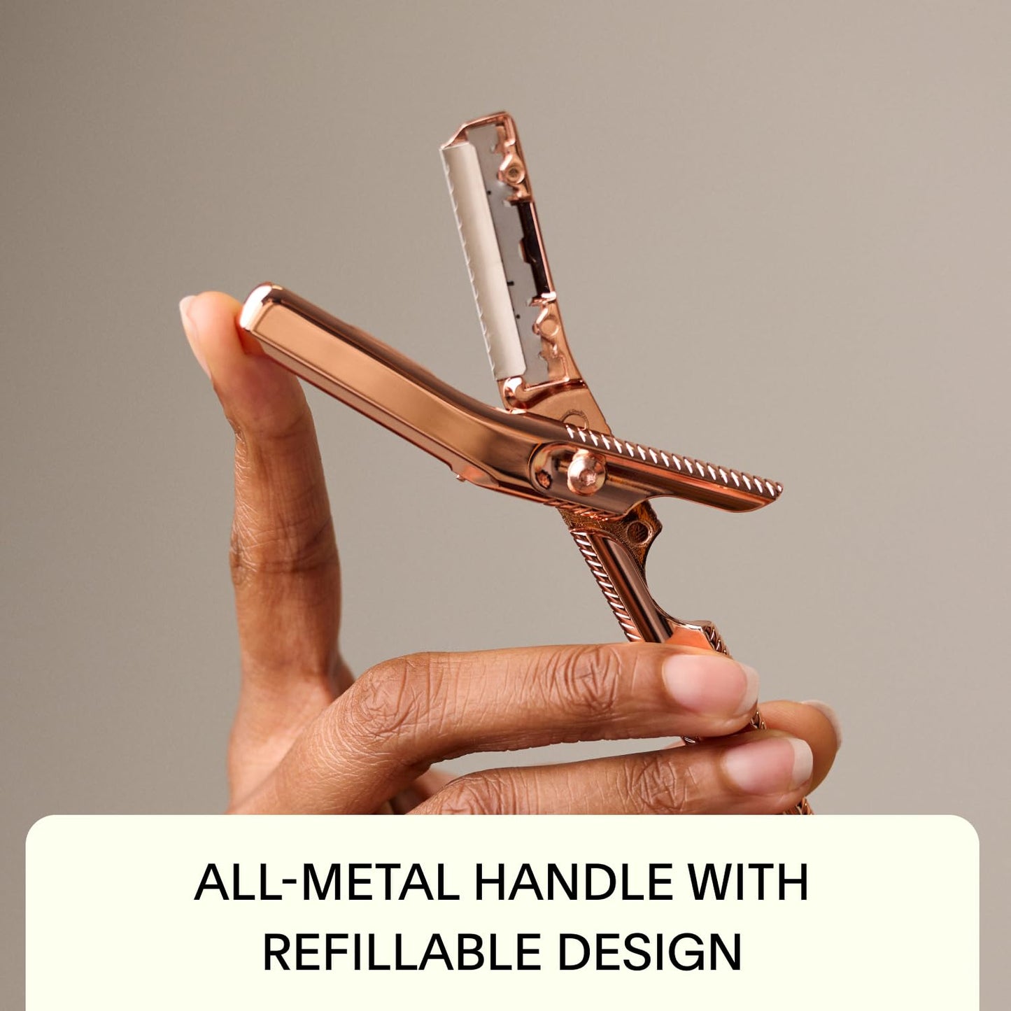 Leaf Shave | The Leaf Dermaplaner Kit, Silver - All-Metal Facial Razor and Exfoliating Tool for Women; Gift Set Includes 1x Dermaplaner, 1x Stand, & 12x Refills