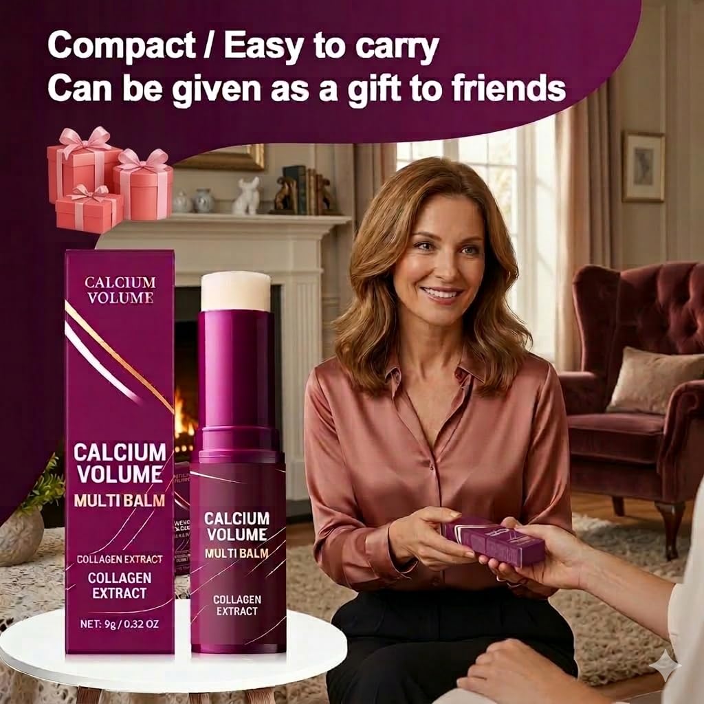 Skiennix Premium Calcium Multi Balm Stick - Gentle Firming & Hydrating Collagen Moisturizer | 9g, Anti-Wrinkle Care for Eyes, Face & Neck