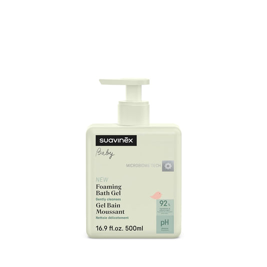 Suavinex Baby Shower Gel & Shampoo - Tear-Free Gentle Wash for Sensitive Skin | 16.9 oz, 92% Natural Ingredients