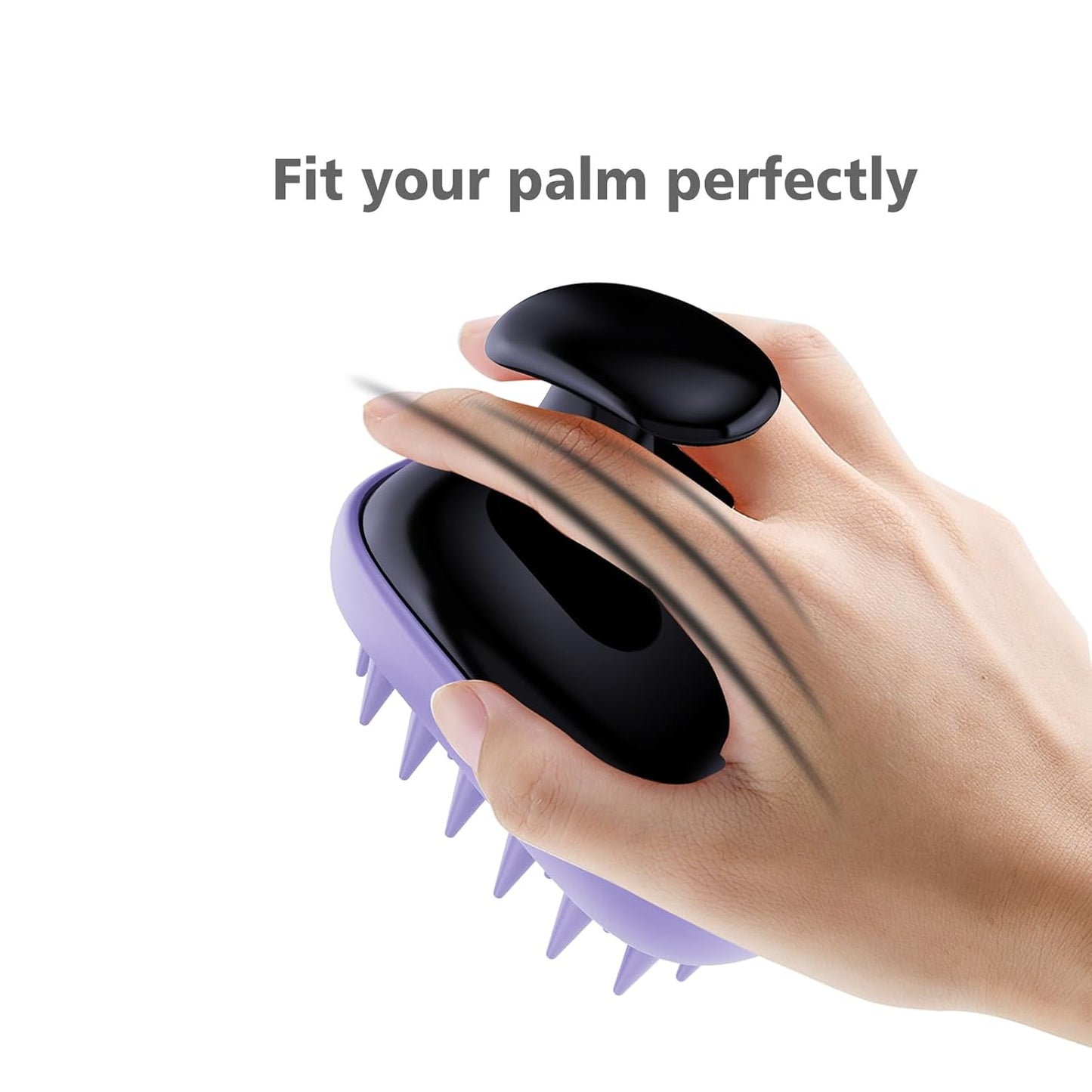Skiennix 2-in-1 Scalp Massager Shampoo Brush - Exfoliating Dandruff Scrubber for Hair Growth | Black Purple