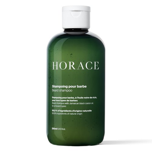 Horace Beard Shampoo for Men - Sulphate-Free Formula with Castor Oil - Gentle Care for All Skin Types | 250 ml