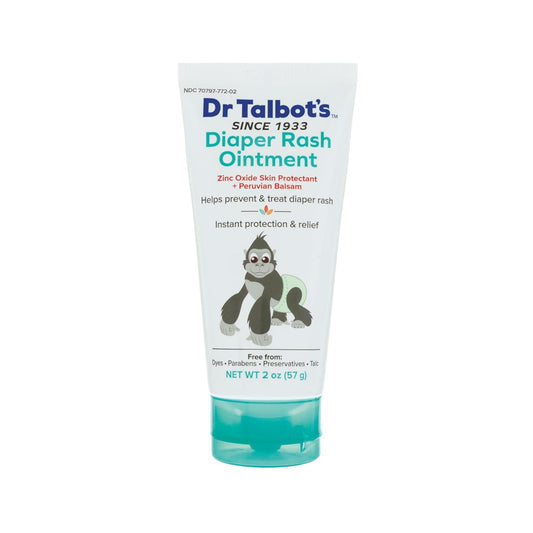 Dr. Talbot's Diaper Rash Ointment - 2 oz Zinc Oxide Skin Protectant with Peruvian Balsam - Soothes & Prevents Rash