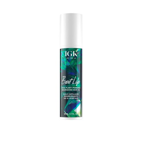 IGK Best Life Nourishing Hair Oil - 100% Plant Powered | Smooth, Soften & Heat Protectant | Vegan & Cruelty Free