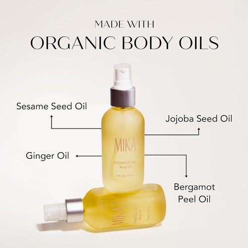 Luxury Organic Body Oil - Moisturizing After Shower Oil for Dry Skin with Sesame & Jojoba - 4 oz, USDA Certified