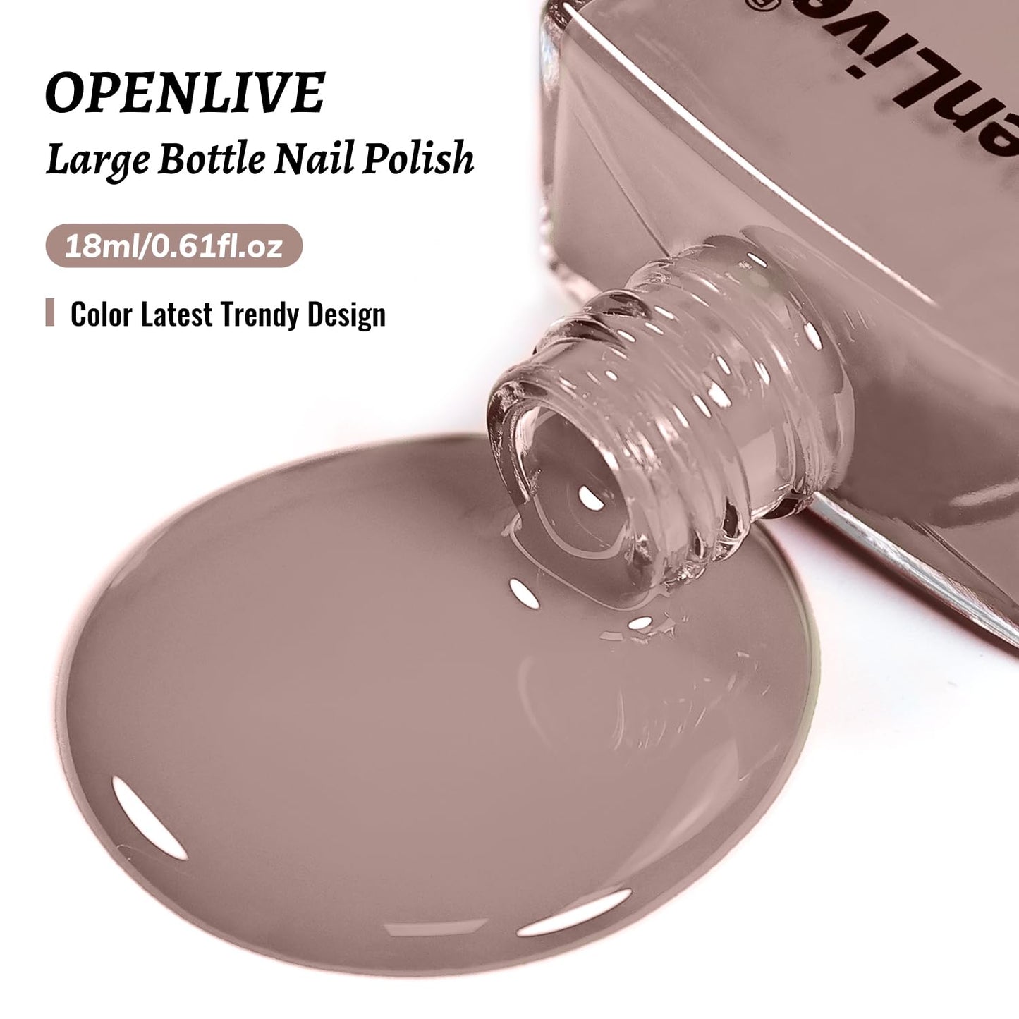 Skiennix Light Brown Nail Polish - Quick Dry Formula for Long-Lasting Shine | 18ml Volume