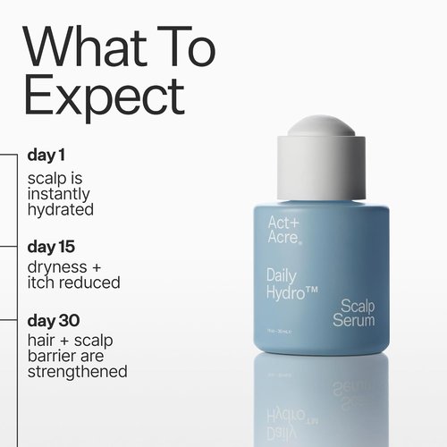 Act+ Acre Daily Hydro™ Scalp Serum - Hydrating Serum for Dry, Itchy Scalp | Lightweight & Vegan | 1 fl oz