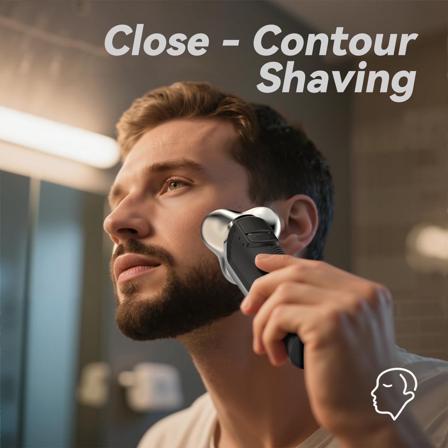 Skiennix Electric Razor for Men - 2025 Upgraded USB-C Rechargeable Wet & Dry Shaver with Pop-Up Trimmer | Travel Case Included (Black)