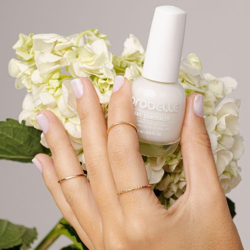 Probelle Illuminating Nail Concealer - Sheer Brightening Nail Polish for Discolored Nails | Vegan, Moonlight Glow