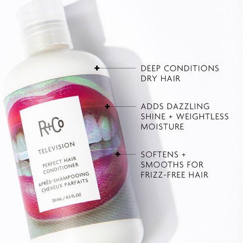 R+Co TELEVISION Perfect Hair Conditioner – Hydrating & Smoothing Hair Conditioner, Adds Shine & Softness, All Hair Types