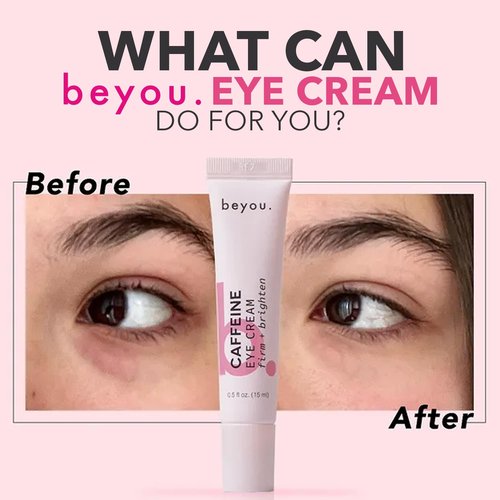Beyou Caffeine Eye Cream - Hydrating Anti-Aging Treatment for Dark Circles & Puffiness - 0.5 oz