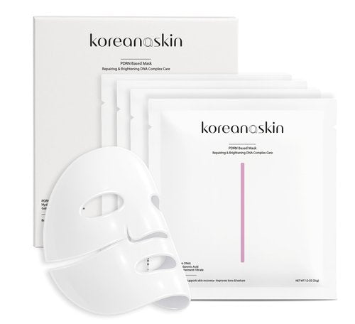 Koreana Skin K-Beauty PDRN DNA Complex Hydrogel Sheet Mask – Korean Regenerative Salmon DNA & Multi-Weight Hyaluronic Acid for Anti-Aging, Firming, Brightening, Deep Hydration – Box of 4