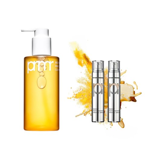 PRIMERA Self Care Kit - Oil to Foam Cleanser (200ml) & Vitatinol Serum (2 EA) | Korean Deep Cleansing & Hydration Gift Set