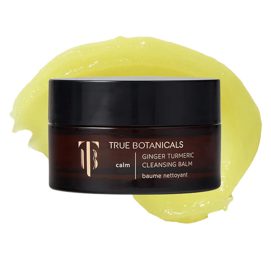 True Botanicals Ginger Turmeric Cleansing Balm - Hydrating Facial Cleanser & Makeup Remover for Dry Skin | Vegan 3.4 fl oz