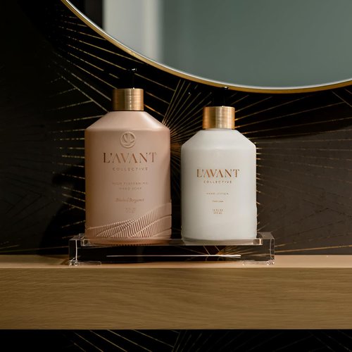 L'AVANT Collective Hand Soap - Luxurious Formula for Soft, Smooth Hands | Blushed Bergamot Scent | 16 Fl Oz Reusable Glass Bottle
