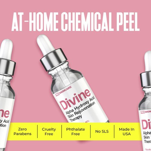 Alpha Hydroxy Acid | Glycolic Acid Peel 40% - Professional Exfoliating Treatment for Acne Scars & Wrinkles