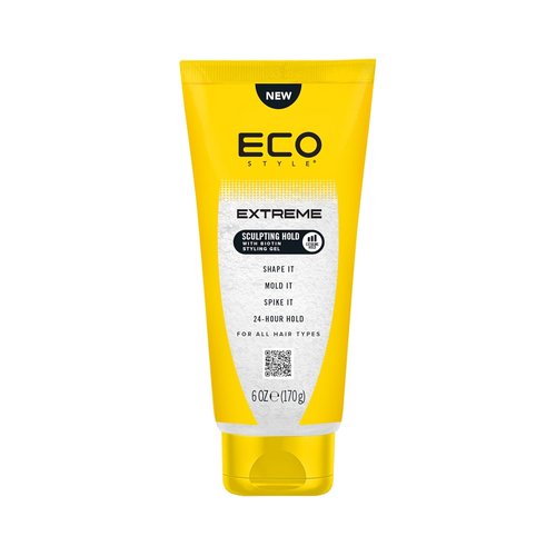 Eco Style Extreme Sculpting Gel - Maximum Hold Biotin Hair Gel, 6 Ounce | Alcohol-Free, All Hair Types