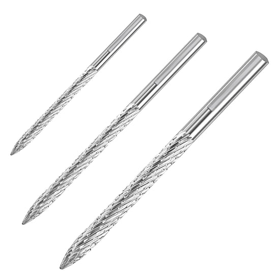 Tallew Tire Reamer Drill Bit Set - Multi-Sized Carbide Burrs for Efficient Tire Repairs | 3 Pack (3mm, 4.5mm, 6mm)