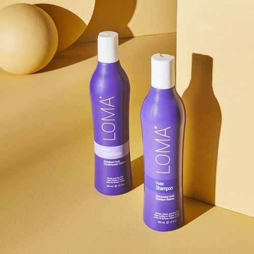 Loma Hair Care Violet Shampoo, Vanilla Bean/Blood Orange, 12 Fl Oz
