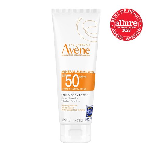 Avène Sheer Mineral Sunscreen - Broad Spectrum SPF 50 for Face & Body - 4.23 Fl Oz